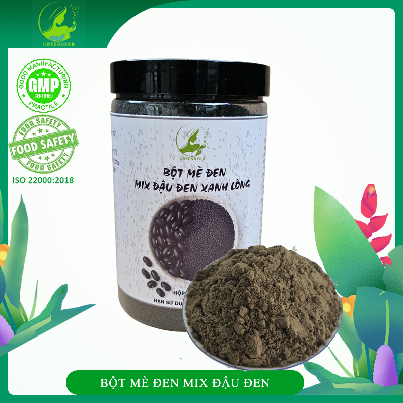 bột mè đen mix đậu đen xanh lòng